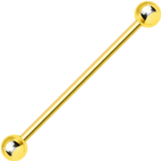 BodyJewelryOnline Industrial Barbell Gold Anodized Titanium on Surgical Steel Piercings Men Women