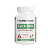 Real Mushrooms | 5 Defenders™ Organic Mushroom Blend Capsules for Pets - 90 Count