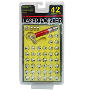 42- Head Keychain Laser Pointer Kit with Batteries Included