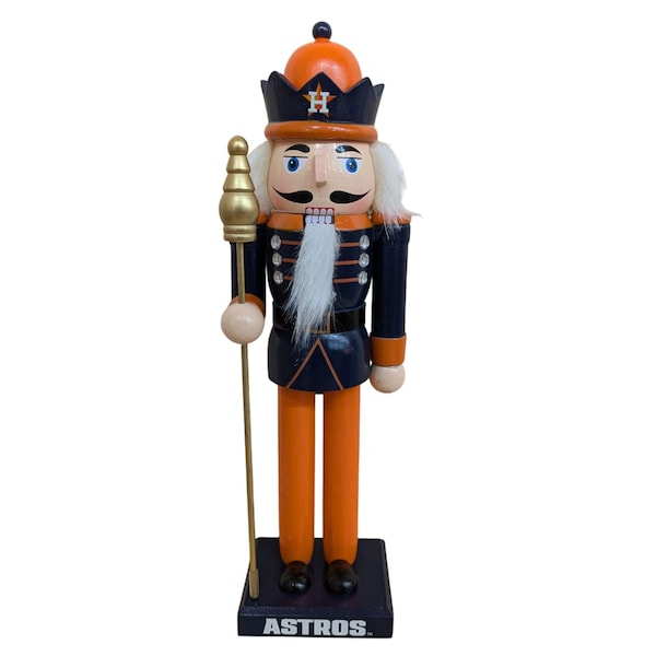 Houston Astros 12" Wooden Nutcracker Statue