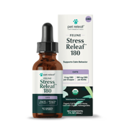 USDA Organic Feline Stress Releaf 180mg Calming CBD Oil For Cats
