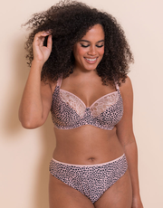 Curvy Kate Spellbound Balcony Bra Blush/Black Print