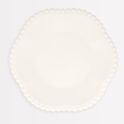 Cream Dot Edged Flower Compostable Dinner Plates (x 8)