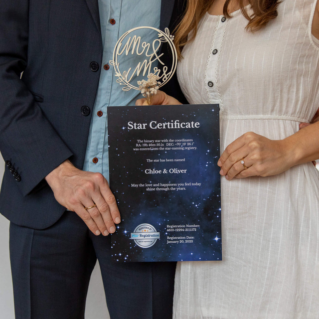 Name a Star Gift | Romantic Gift Idea for your loved one | Personalized Star Certificate & Presentation Folder
