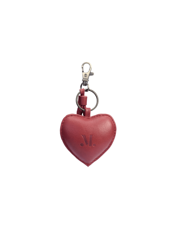 Puffy Heart Keychain - Red