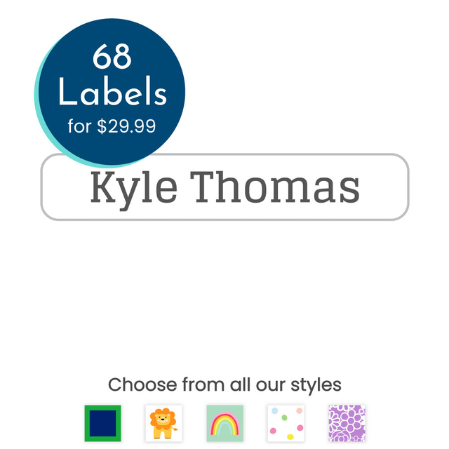 Custom Slim Rectangle Iron-On Clothing Labels