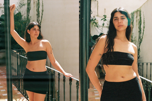 Billie Bandeau Top - Black