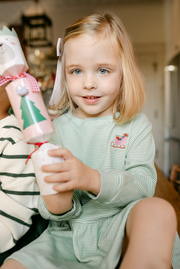 London Dress - Sage Stripe