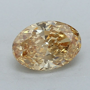 1.71 ct. Fancy Intense Orangey Yellow/VS1 Oval Lab Grown Diamond