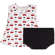 2pc Cherries Swing Diaper Set