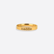 Engraved Stackable Name Ring | 3mm Band
