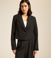Black Cropped Blazer