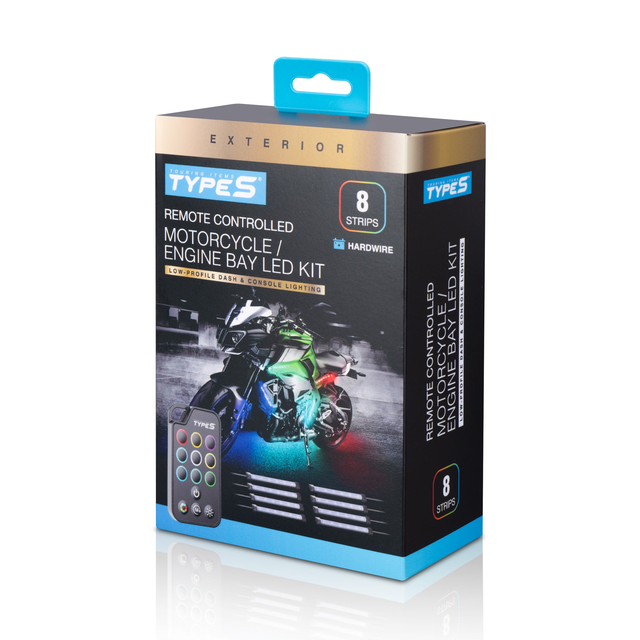 Remote-Controlled Motorcycle / Engine Bay LED Kit – High-Temperature Resistant Lighting