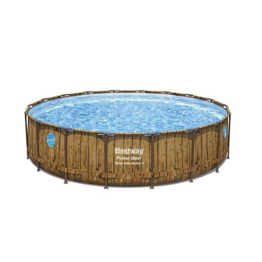 Bestway - Power Steel Swim Vista 18' Round Above Ground Pool Set