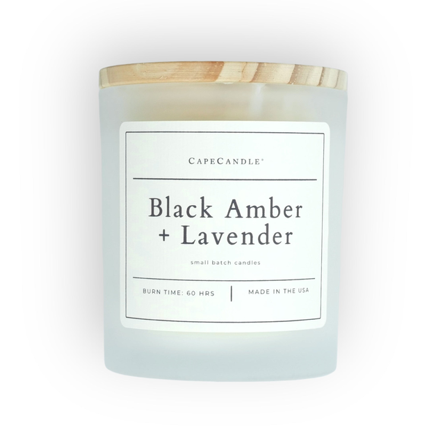 Black Amber + Lavender Small Batch Poured Candle
