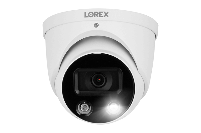 Lorex 4K IP Wired Dome Security Camera with Smart Deterrence and Smart Motion Detection