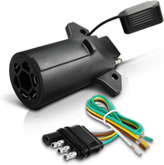 7 Pin to 4 Pin Trailer Adapter w/Secure Tab and 24-inch Hardwire Harness