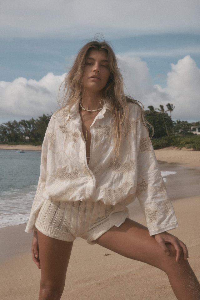 SEASONS WITHIN KNIT SHORT - CREAM