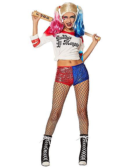 Adult Harley Quinn Sequin Costume - Suicide Squad