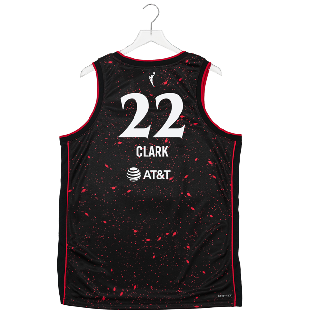 Adult Indiana Fever #22 Caitlin Clark Stranger Things Rebel Swingman Jersey in Black by Nike