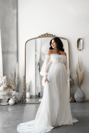 Grace Gown Maternity Dress-Flowy lining