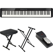 Casio Privia PX-S1100 Digital Piano Essentials Bundle - Black