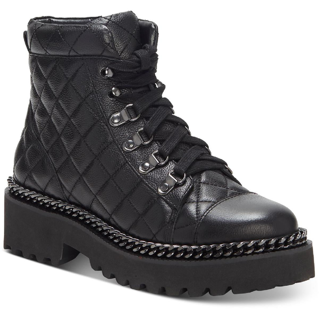 Vince Camuto Womens Maissa Leather Embellished Ankle Boots