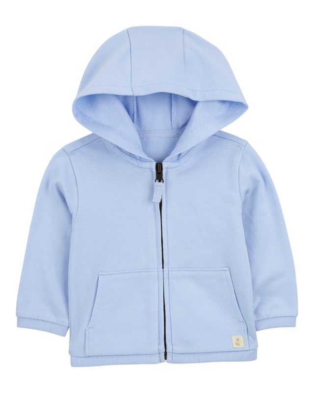 Baby Zip-Up French Terry Hoodie - Blue