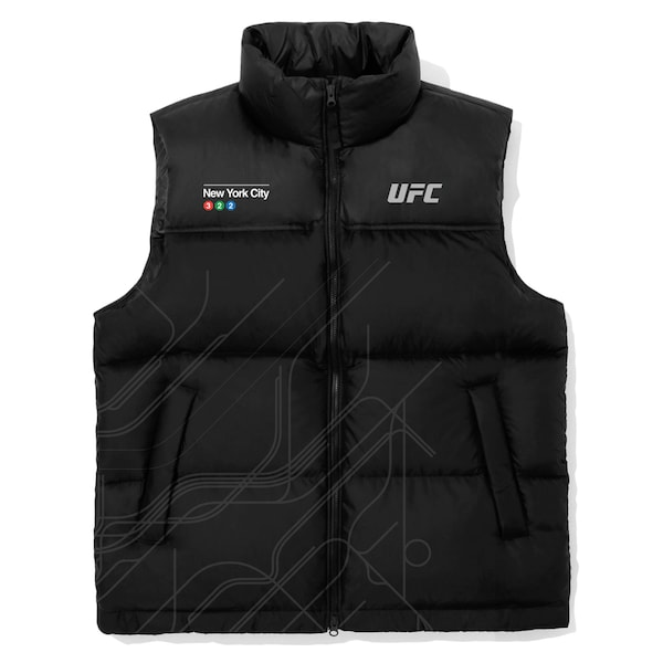 Men's Black UFC 322 Metro Full-Zip Puffer Vest