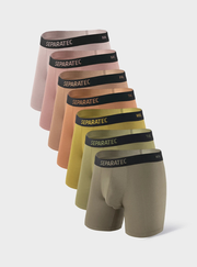 Silk Touch Colorful Bamboo Rayon Boxer Briefs 7 Pack