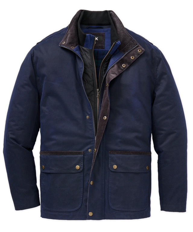 Westport Black Hudson Waxed Cotton Car Coat