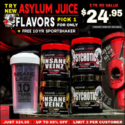 Asylum Juice Pre + 10 Year Shaker [$24.95]