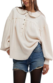 Queen of Hearts Thermal Henley Top