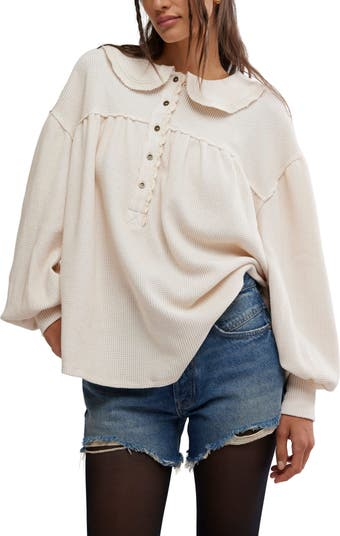 Queen of Hearts Thermal Henley Top