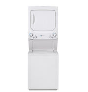 GE Unitized Spacemaker® ENERGY STAR® 3.9 cu. ft. Capacity Washer with Stainless Steel Basket and 5.9 cu. ft. Capacity Gas Dryer|^|GUD27GESNWW