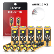 T10 194 168 LED Interior + Exterior Light Bulbs Error Free | 4-10 Bulbs White