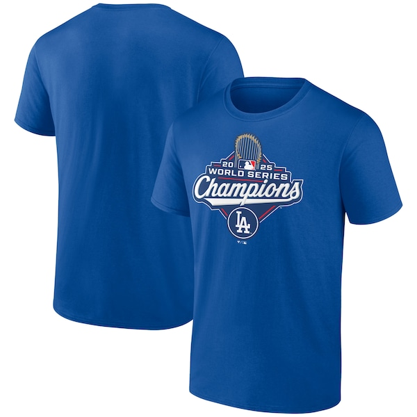 Men's Los Angeles Dodgers Fanatics Royal 2025 World Series Champions Official Logo T-Shirt