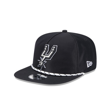 San Antonio Spurs Men's New Era Golfer Rope Throwback Snapback Cap - Black
