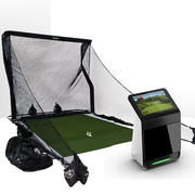 Garmin Approach R50 Golf Launch Monitor Home Net Studio with The Net Return Premium Hitting Net Package
