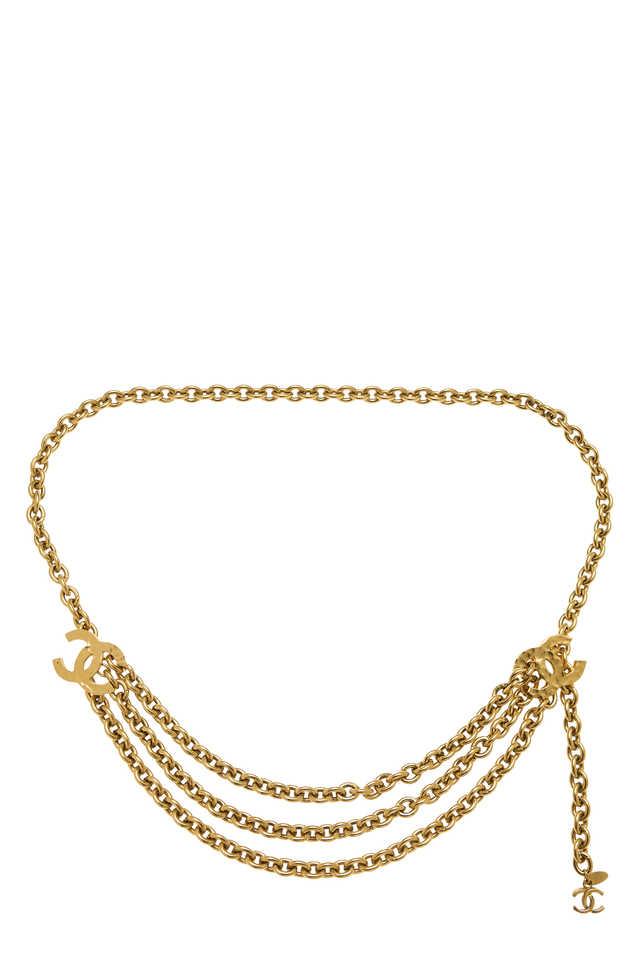 Gold 'CC' Chain Belt 3
