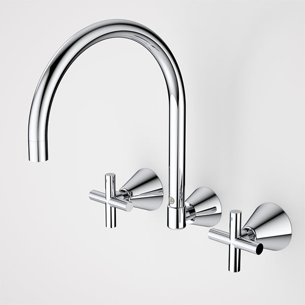 Caroma Coolibah Classic Cross Lead Free Laundry Tap Set Chrome