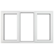 Crystal uPVC White Left & Right Hung Clear Double Glazed Fixed Centre Window - 1770 x 965mm