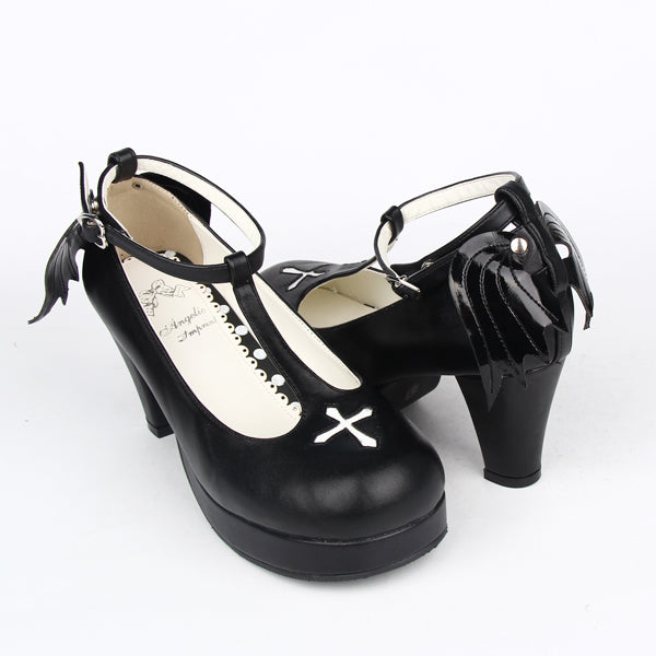 Angelic Imprint~Gothic Lolita Wings and Cross Shoes for Chistmas