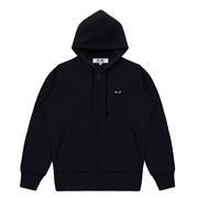Play - Hooded Sweatshirt with Big Hearts - (Black)
