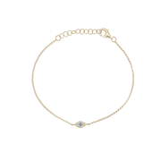 Baby Diamond and Precious Stone Evil Eye Bracelet