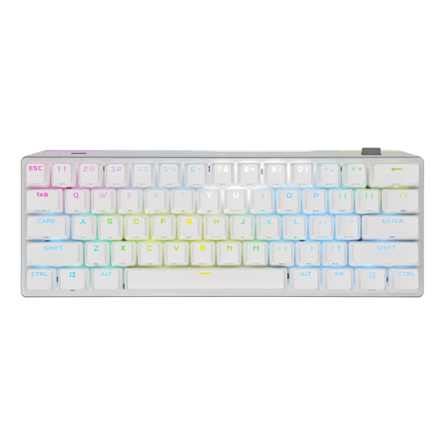 K70 PRO MINI WIRELESS 60% Mechanical CHERRY MX Speed Switch Keyboard with RGB Backlighting - White (Refurbished)