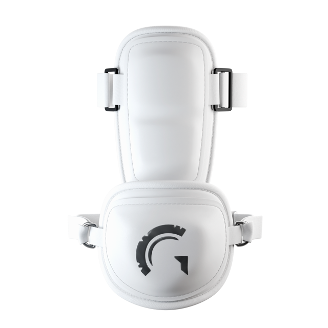 Guardian Centurion Hard Shell Pro Baseball Elbow Guard (White Black)