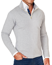 Quarter Zip - Heathered Grey