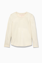 Easy Sparkly Stripe Tee – Egret