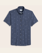 Range Shirt - Navy w/ Swiss Flowers